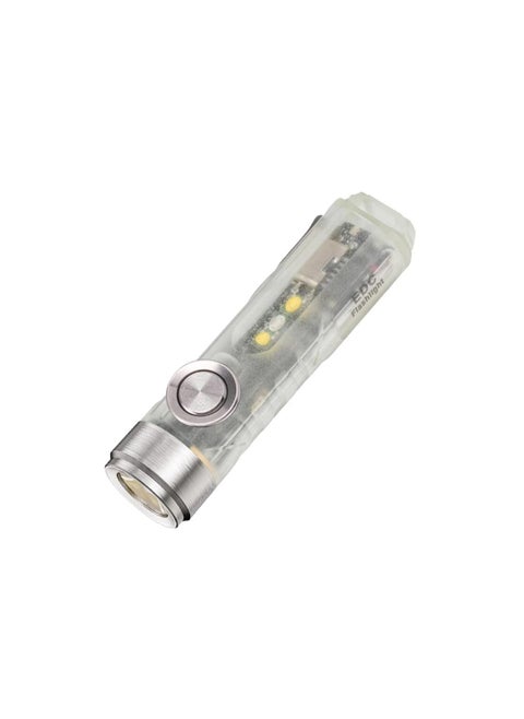Discover high-performance lighting with the RovyVon A5 Keychain Flashlight, designed to meet all your daily and outdoor lighting needs. With a brightness of 650 lumens and a beam range of 110 meters, this flashlight delivers powerful and clear illumination in all conditions. It features side lighting with two modes: a creamy LED mode for soft illumination and a fraud/scorpion detection mode, making it ideal for camping, travel, or professional tasks.  Equipped with a 330mAh lithium battery and a fast-charging Type-C port, the flashlight ensures extended runtime and efficient operation. Its compact and lightweight design makes it easy to carry and use anywhere, anytime.
