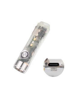 RovyVon Discover high-performance lighting with the RovyVon A5 Keychain Flashlight, designed to meet all your daily and outdoor lighting needs. With a brightness of 650 lumens and a beam range of 110 meters, this flashlight delivers powerful and clear illumination in all conditions. It features side lighting with two modes: a creamy LED mode for soft illumination and a fraud/scorpion detection mode, making it ideal for camping, travel, or professional tasks.  Equipped with a 330mAh lithium battery and a fast-charging Type-C port, the flashlight ensures extended runtime and efficient operation. Its compact and lightweight design makes it easy to carry and use anywhere, anytime.  - Image 5