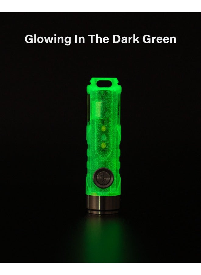 RovyVon - Discover high-performance lighting with the RovyVon A5 Keychain Flashlight, designed to meet all your daily and outdoor lighting needs. With a brightness of 650 lumens and a beam range of 110 meters, this flashlight delivers powerful and clear illumination in all conditions. It features side lighting with two modes: a creamy LED mode for soft illumination and a fraud/scorpion detection mode, making it ideal for camping, travel, or professional tasks.  Equipped with a 330mAh lithium battery and a fast-charging Type-C port, the flashlight ensures extended runtime and efficient operation. Its compact and lightweight design makes it easy to carry and use anywhere, anytime. - Image 1