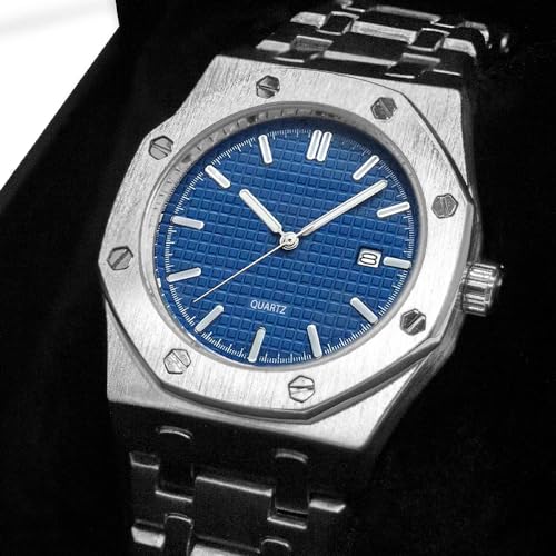 BARAMON Men's Watches, Royalty Stainless Steel Quartz Movement Date Male Clock Waterproof Luminous Hands Casual Business Wrist Watches for Men - Image 5