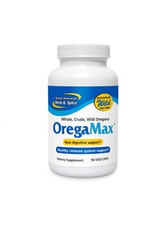 OregaMax - 90 Capsules - Wild Oregano Supplement - Digestive & Immune Support - Oregano Oil, Garlic, Onion - Non-GMO - 90 Total Servings