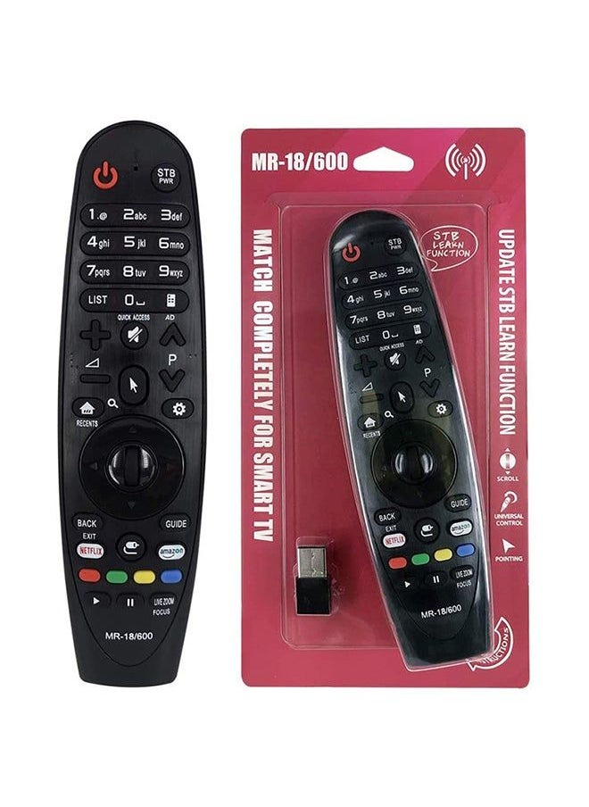 SR-600 - MR-18/600 Replacement Magic TV Remote Control compatible with most LG Televisions Smart TVs Netflix and Prime Hot button Black/Red/Yellow - Image 1