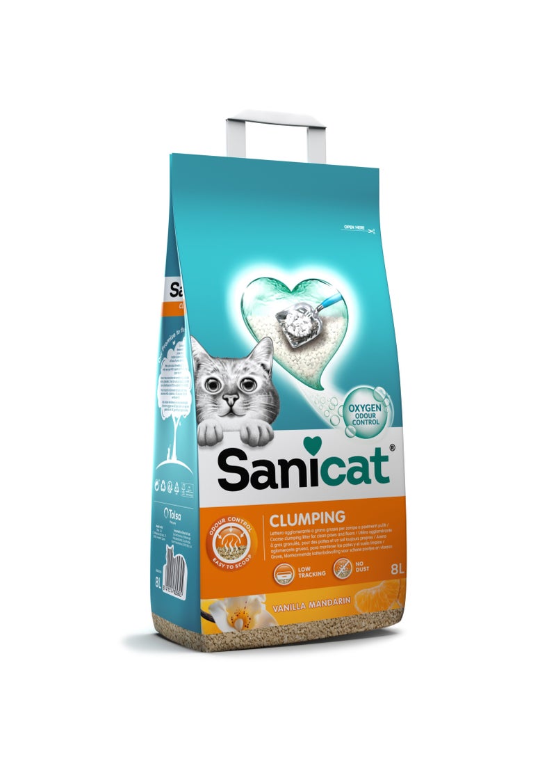 Sanicat Clumping Mandarin Scented 8L