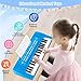 TWFRIC Kids Toddler Toy Piano Keyboard 37 Key Pianos for Kid Music Toys Instruments with Microphone Explore Creativity Perfect Birthday for 38 Year Old Blue - Image 4