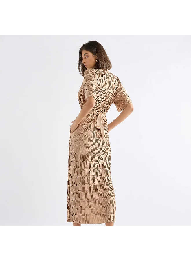 Splash FAV Textured Midi Dress