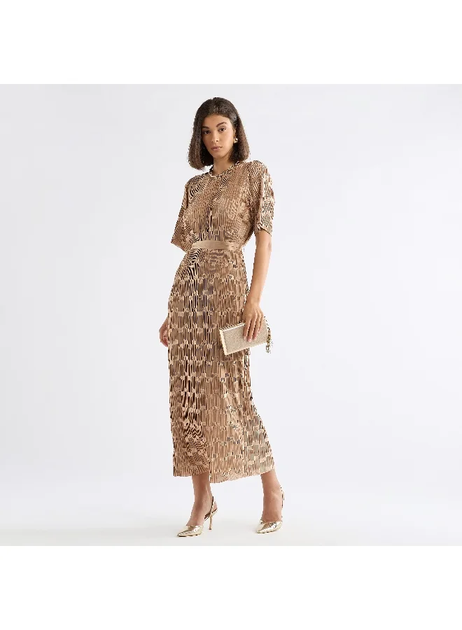Splash FAV Textured Midi Dress