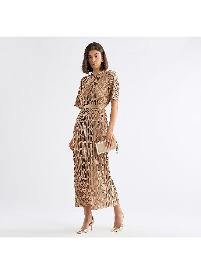 Splash FAV Textured Midi Dress  - Image 4