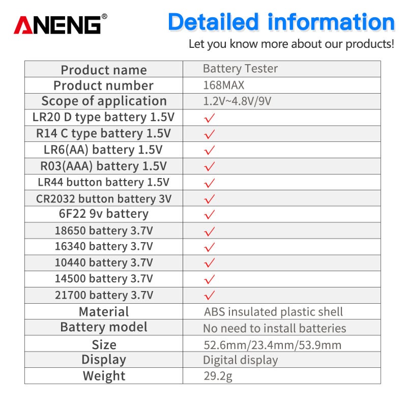 Digital Battery Tester: Grey Mini Compact Portable Tool - No External Battery Required Easy-to-Read LCD Display - Universal Voltage Capacity Checker for AA AAA D C 9V 18650 CR2032 LR44 Batteries - Image 4