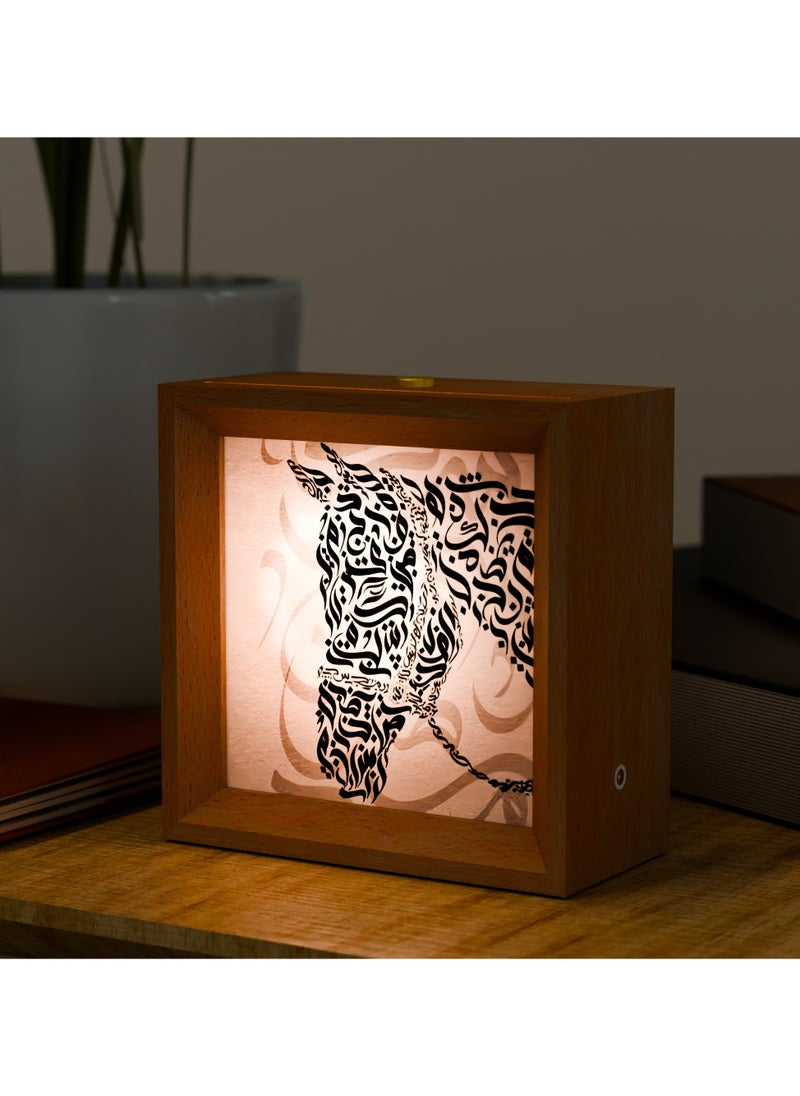 GALADUNE Wooden Night Light, Touch Control Table Lamp, Multi-Brightness with Continuous Dimming, Room, Holiday Party Decor, Replaceable Photo DIY Night Light Gift  - Image 1