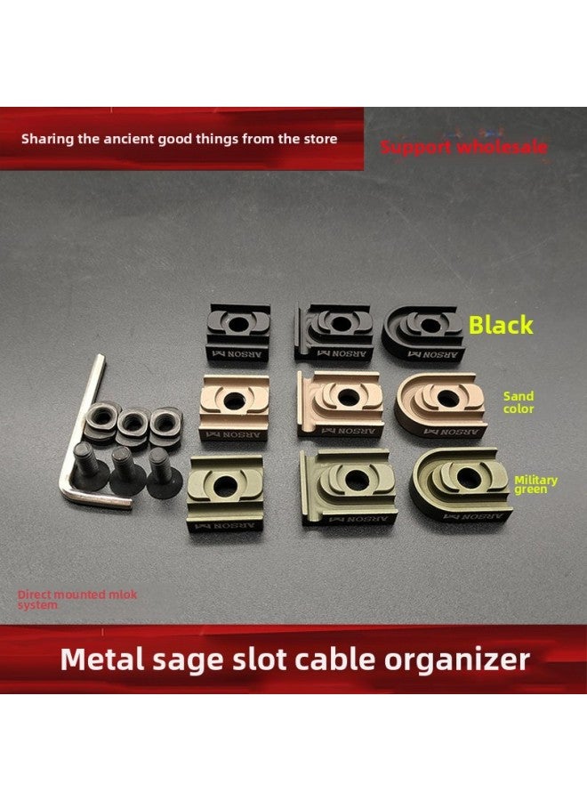 [MLOK Metal Mouse Tail Groove] ARSON MACHINE M300600 Flashlight Wire Guide PEQ-Color:Sand EX266-DE  - Image 3
