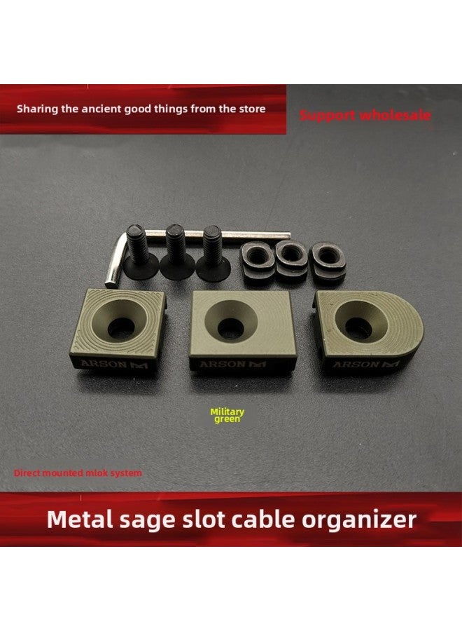 [MLOK Metal Mouse Tail Groove] ARSON MACHINE M300600 Flashlight Wire Guide PEQ-Color:Sand EX266-DE  - Image 4
