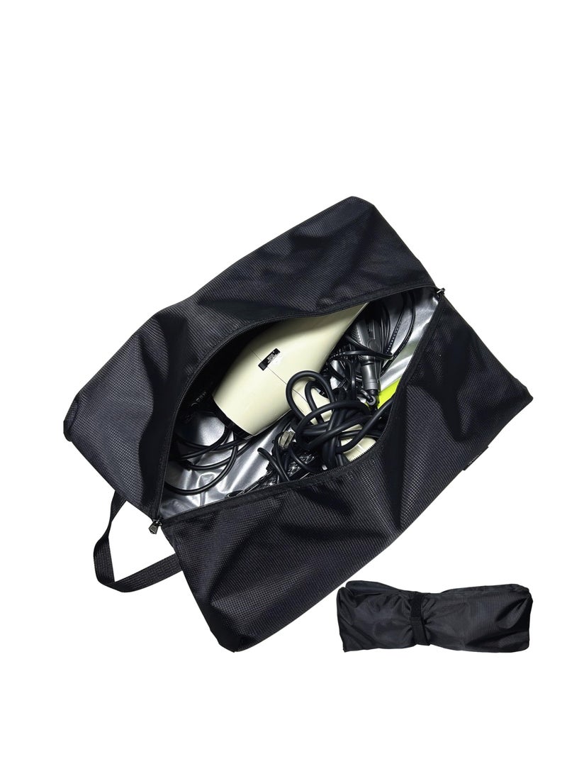 SYOSI Travel Storage Case Fit for Dyson Airwrap Styler, Foldable Large Capacity Travel Storage Bag Compatible Fit for Shark Flexstyle Air Styling & Drying System, Carrying Organizer for Hair Curler (Black) - Image 1