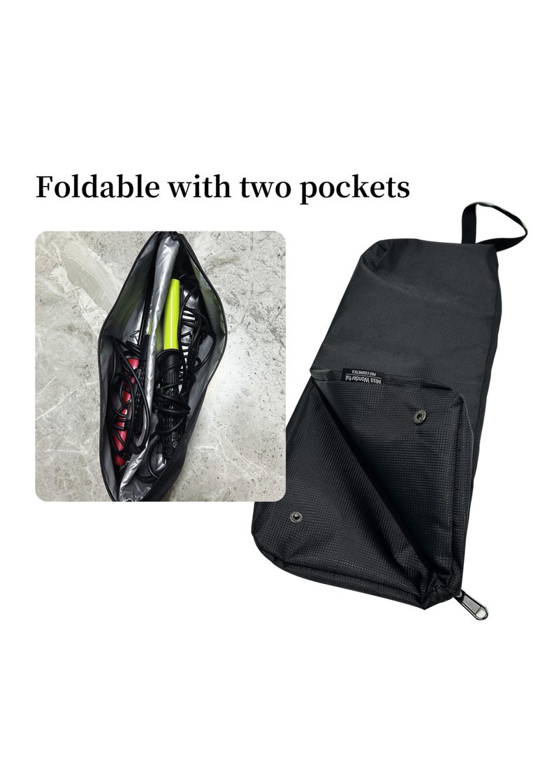 SYOSI Travel Storage Case Fit for Dyson Airwrap Styler, Foldable Large Capacity Travel Storage Bag Compatible Fit for Shark Flexstyle Air Styling & Drying System, Carrying Organizer for Hair Curler (Black) - Image 2