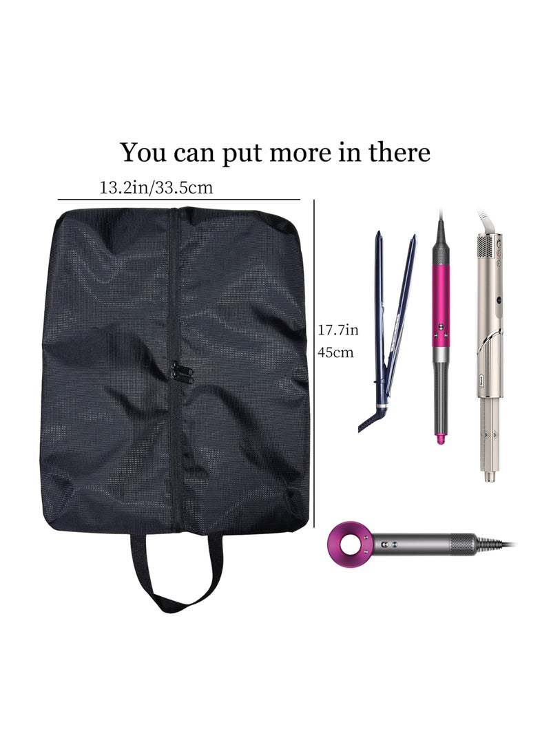 SYOSI Travel Storage Case Fit for Dyson Airwrap Styler, Foldable Large Capacity Travel Storage Bag Compatible Fit for Shark Flexstyle Air Styling & Drying System, Carrying Organizer for Hair Curler (Black) - Image 4