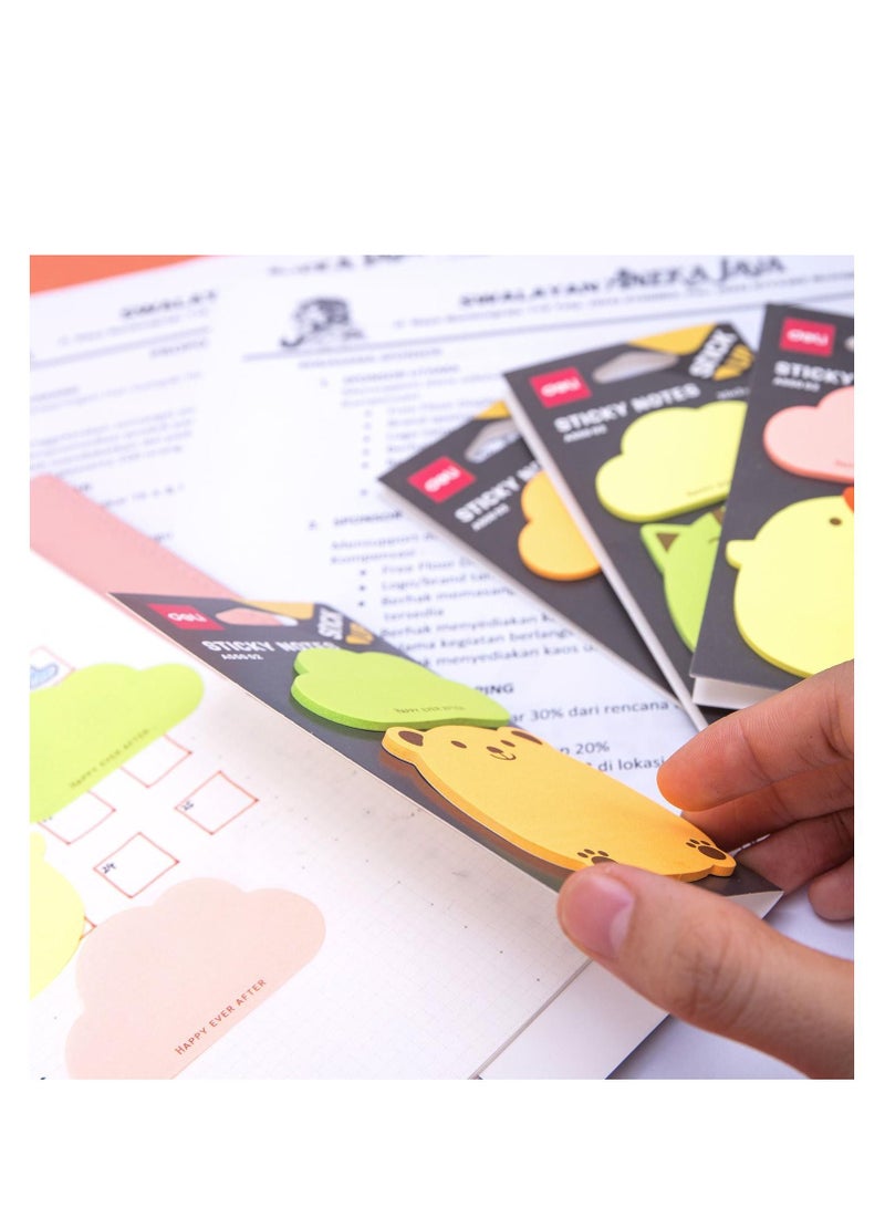 Deli 4-Pack Fancy Sticky Notes Multicolour - Image 4