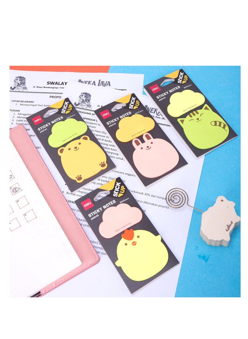 Deli 4-Pack Fancy Sticky Notes Multicolour - Image 5