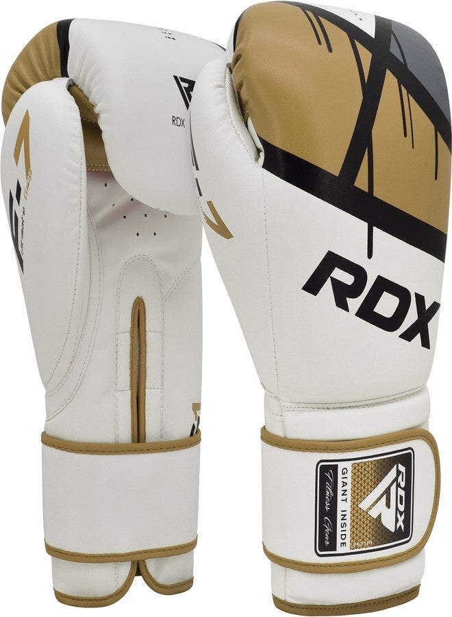 RDX Boxing Gloves EGO, Sparring Muay Thai Kickboxing MMA Heavy Training Mitts, Maya Hide Leather, Ventilated, Long Support, Punching Bag Workout Pads, Men Women Adult 8 10 12 14 16 oz - Image 4