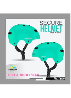 Jaspo jaspo Secure Sports Helmet For Cycling, Skating, Skateboarding - For All Age Groups (M, Cyan Matte), Medium  - Image 3