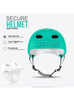 Jaspo jaspo Secure Sports Helmet For Cycling, Skating, Skateboarding - For All Age Groups (M, Cyan Matte), Medium  - Image 5