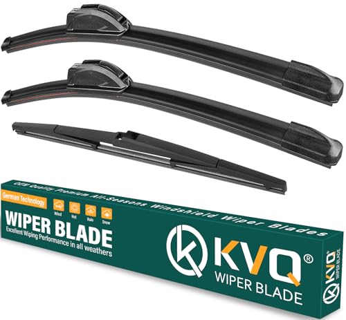 KVQ Windshield Wiper Blades Replacement for Mazda CX5 CX-5 2013 2014 2015 2016 Original Factory Quality Front Rear Wiper Blade Set - 24" 18" 14" (Set of 3) - Image 1