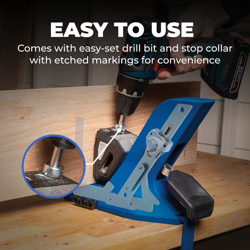 Kreg KPHJ720 Pocket-Hole Jig 720 - Durable Kreg Pocket-Hole Jig - Easy Clamping & Adjusting - For Materials 1/2" to 1 1/2" Thick - Image 3