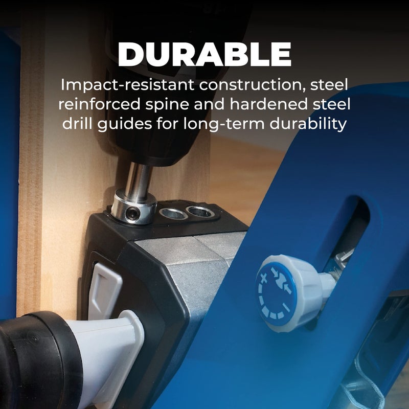 Kreg KPHJ720 Pocket-Hole Jig 720 - Durable Kreg Pocket-Hole Jig - Easy Clamping & Adjusting - For Materials 1/2" to 1 1/2" Thick - Image 4