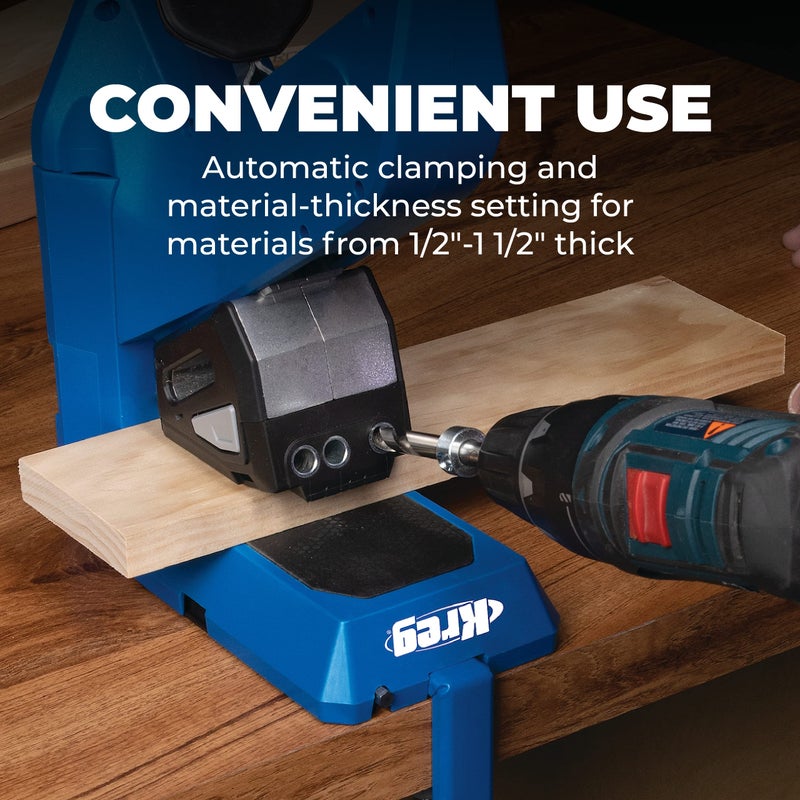 Kreg KPHJ720 Pocket-Hole Jig 720 - Durable Kreg Pocket-Hole Jig - Easy Clamping & Adjusting - For Materials 1/2" to 1 1/2" Thick - Image 2