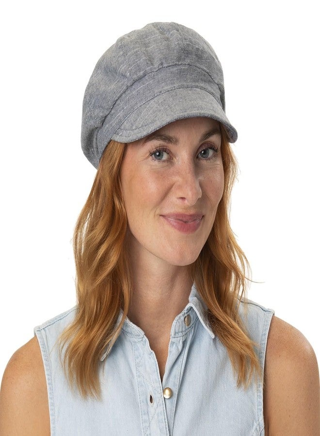 Lipodo Reversible Summer Newsboy Cap Women Denim 6 7/8-7 - Image 2