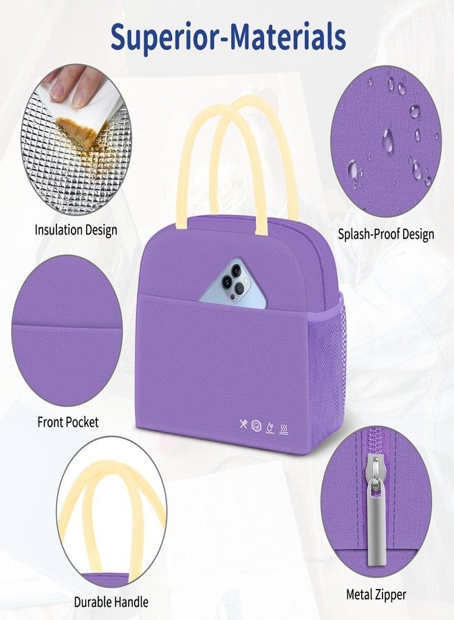 DALINDA Lunch Bag Lunch Box for Women Men Reusable Insulated Lunch Bags for Adults,Leakproof Cute Cooler Lunch Tote Bag, Large Capacity for Work Travel Picnic - Image 3