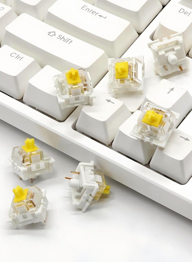 110pcs Yellow 3-Pin Linear-Tactile Mechanical Axles Ultra-Quiet Office keyboard Switches with SMD RGB Compatibility - Image 5