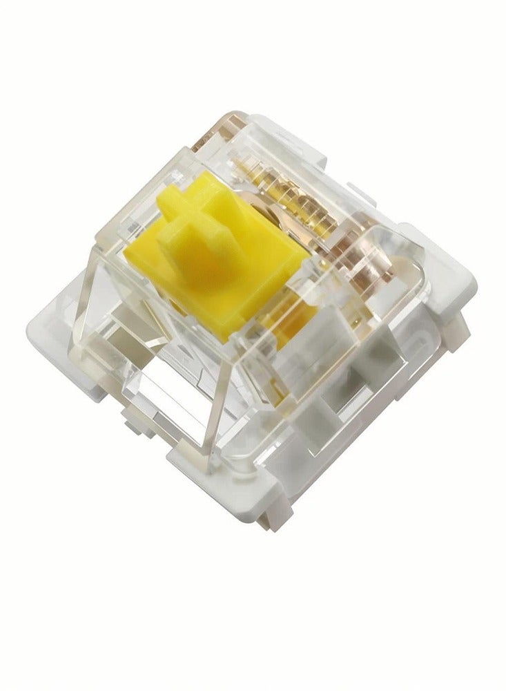 110pcs Yellow 3-Pin Linear-Tactile Mechanical Axles Ultra-Quiet Office keyboard Switches with SMD RGB Compatibility - Image 1