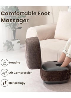 Nourest 3-in-1 Comfort F1 Foot Massager + Ottoman-Brown  - Image 3