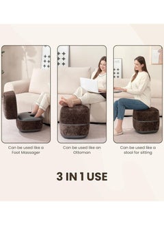 Nourest 3-in-1 Comfort F1 Foot Massager + Ottoman-Brown  - Image 5