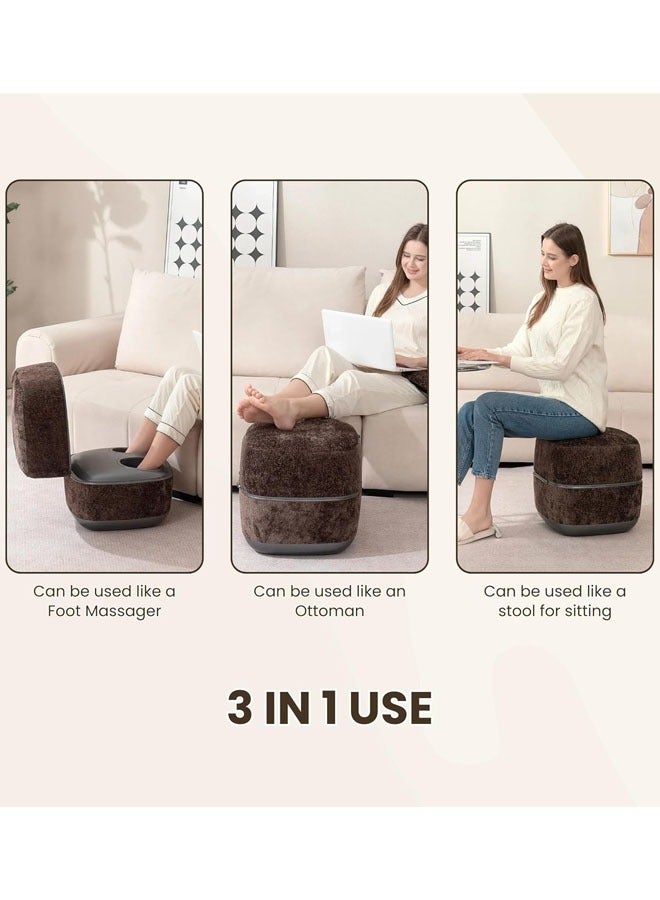 Nourest 3-in-1 Comfort F1 Foot Massager + Ottoman-Brown - Image 5