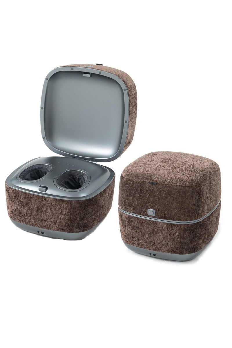 Nourest 3-in-1 Comfort F1 Foot Massager + Ottoman-Brown - Image 1