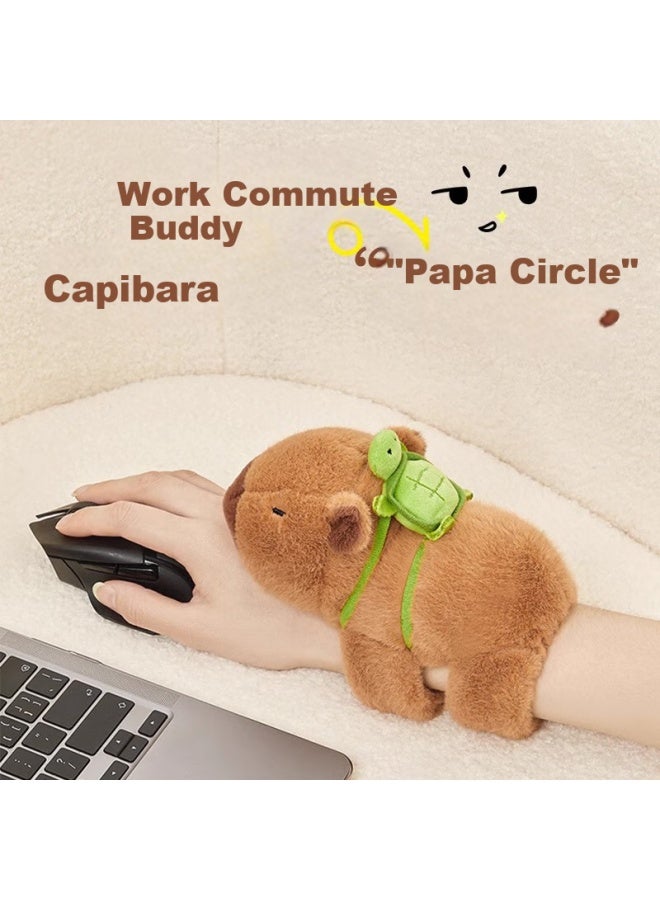 Murcia Capybara Plush Toy Hand Ring Rattle Circle Stuffed Animal Capybara Wrist Gift Toy Children Gift Pendant - Image 1