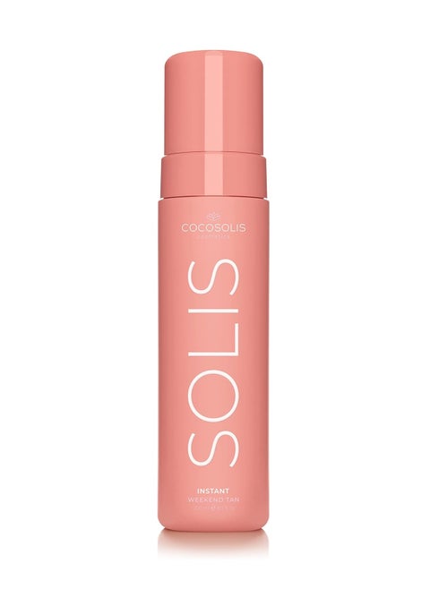SOLIS Instant Weekend Tan Self tanning lotion for face and body mousse with immediate effect and washable for a rich natural and long lasting tan with plant based DHA 200 ml