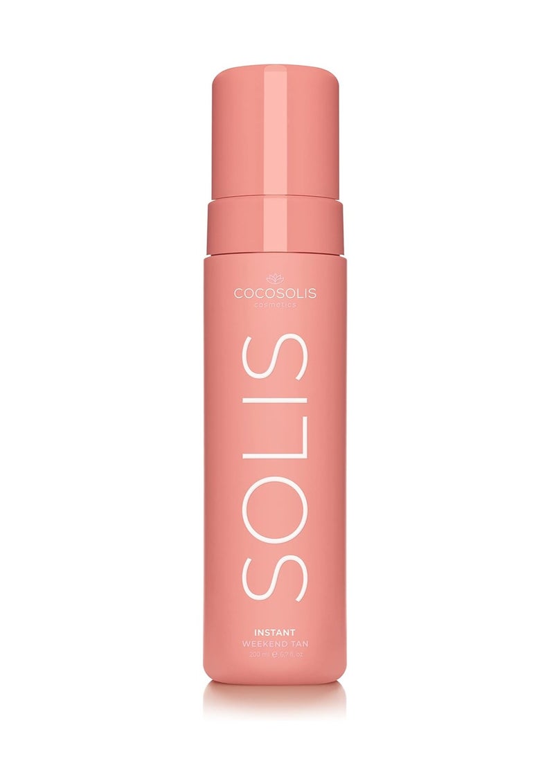 COCOSOLIS - SOLIS Instant Weekend Tan Self tanning lotion for face and body mousse with immediate effect and washable for a rich natural and long lasting tan with plant based DHA 200 ml - Image 1