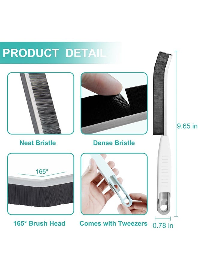 Peachjoy Crevice Cleaning Brush, Hard Bristle Cleaning Supplies, Bathroom Gap Brush, Cleaning Brush Tools,Grout Brush, Toilet Brushes Household Cleaning Brushes for Bathtub, Sink, Window（3PCS Black）  - Image 3