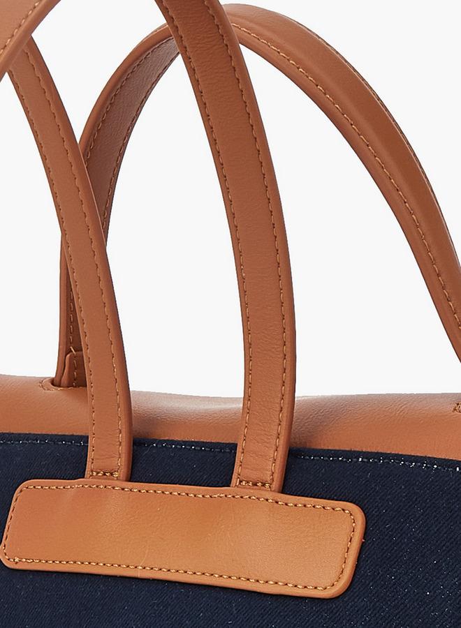 Celeste Striped Textile Backpack With Adjustable Shoulder Straps - Image 5