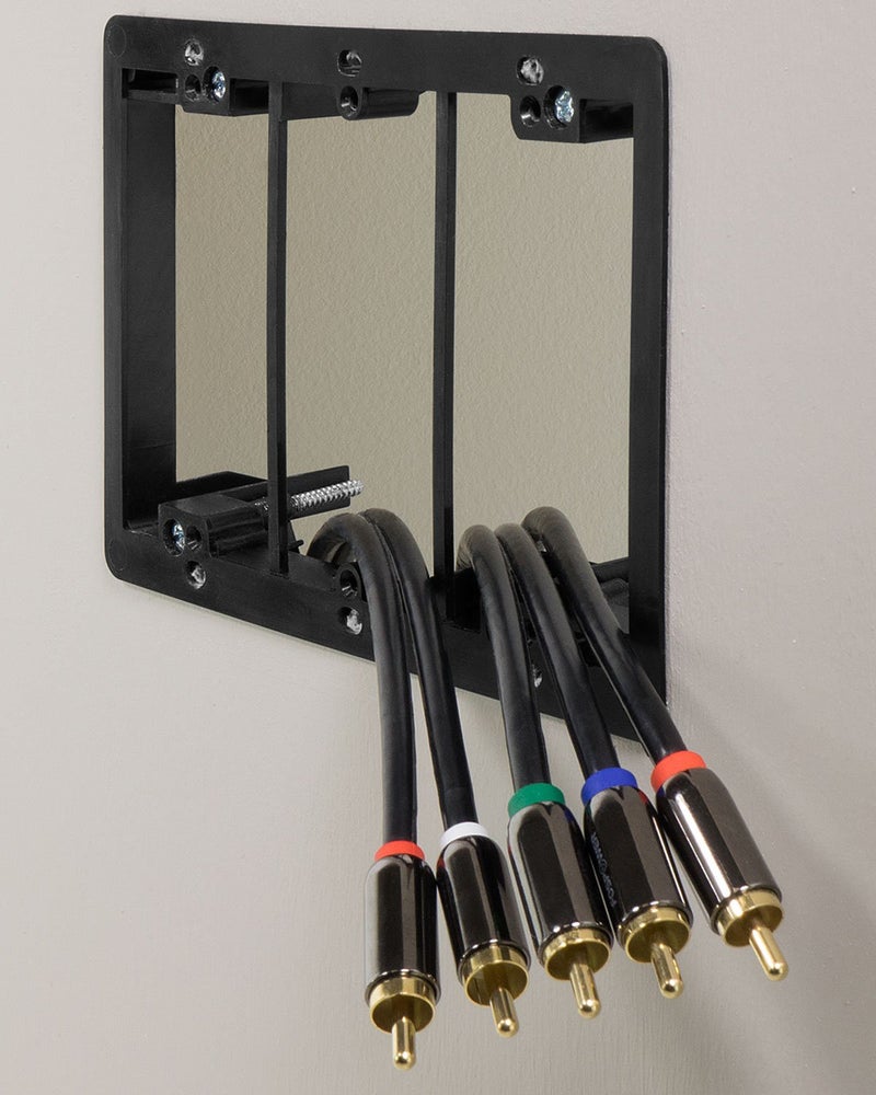 Fosmon Low Voltage Mounting Bracket (3 Gang), Fosmon Low Voltage Mounting Bracket (Mounting Screws Included) for Telephone Wires, Network Cables, HDMI, Coaxial, and Speaker Cables - Image 4