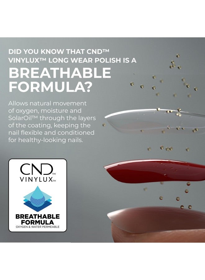 CND Vinylux Longwear Purple Nail Polish, Gellike Shine & Chip Resistant Color, Dark Dahlia, 0.5 Fl. Oz - Image 3