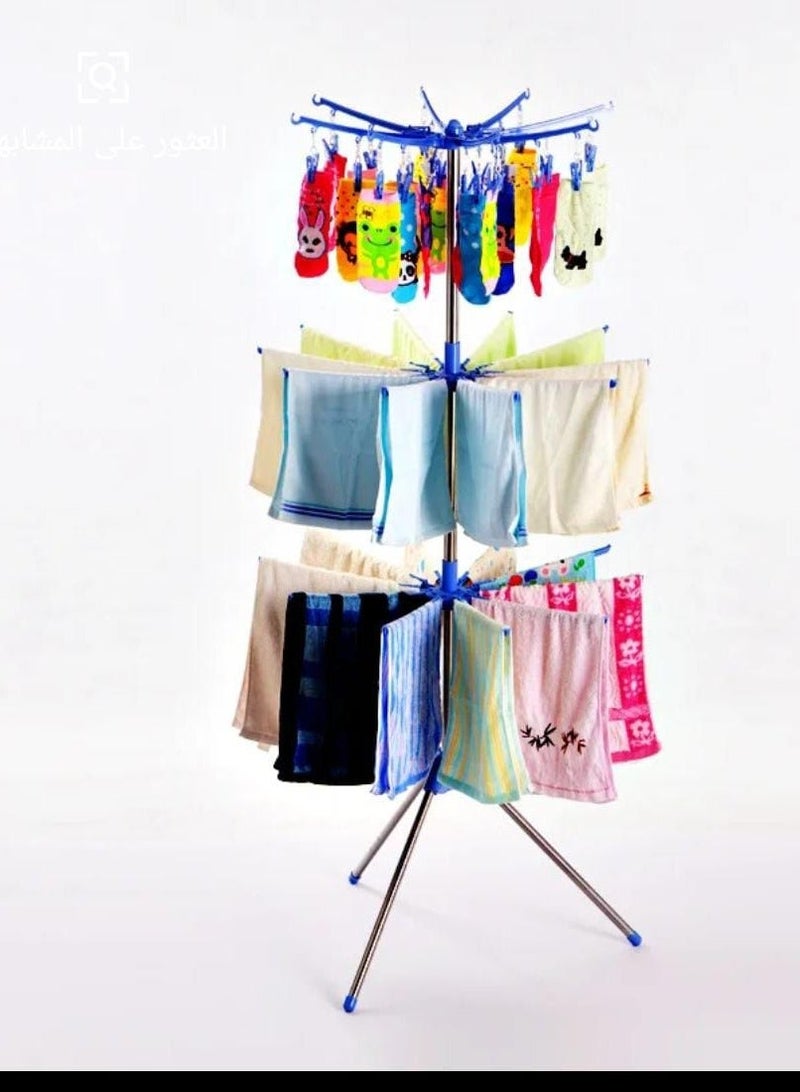 Foldable plastic clothes rack with layers and perfume clip for hanging tools, underwear, and children's and adults' socks - Image 1