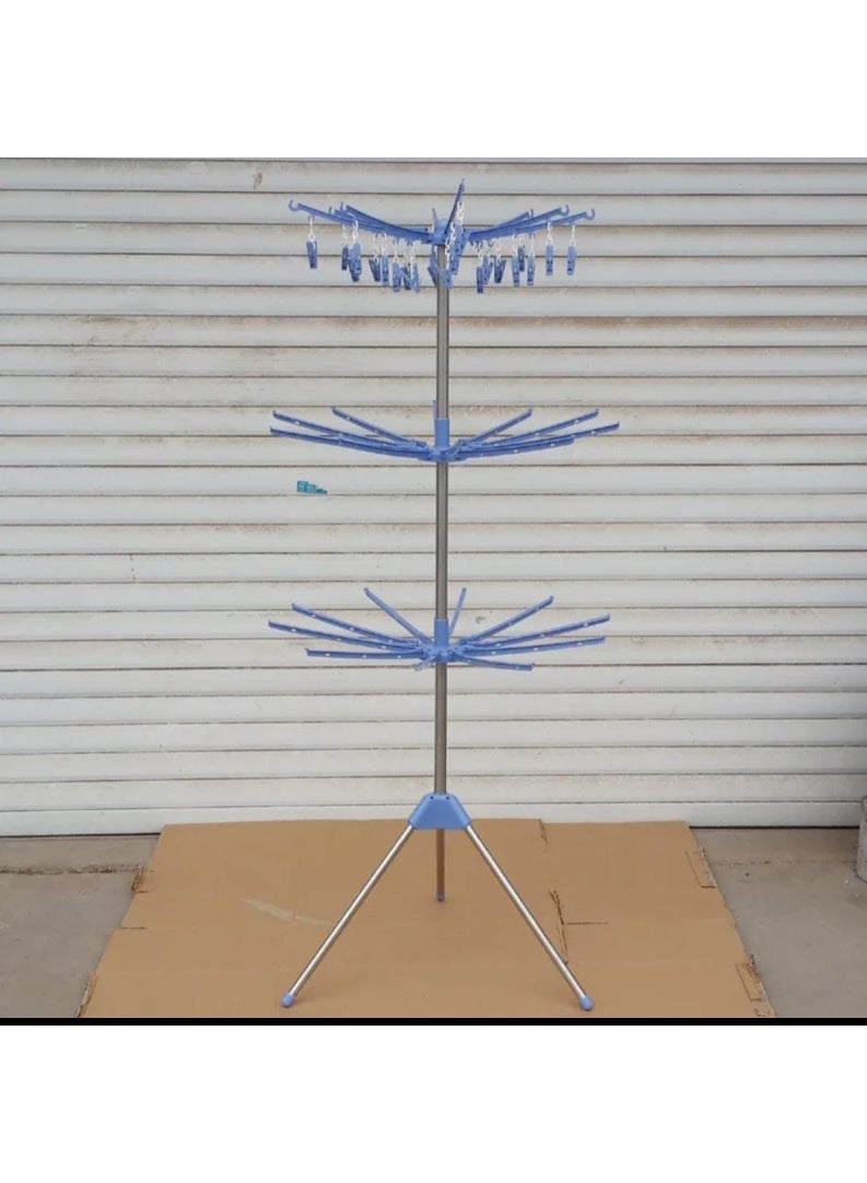 Foldable plastic clothes rack with layers and perfume clip for hanging tools, underwear, and children's and adults' socks - Image 2