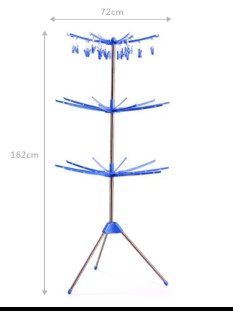 Foldable plastic clothes rack with layers and perfume clip for hanging tools, underwear, and children's and adults' socks - Image 3