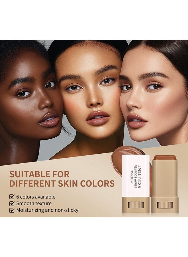 Meidián Serum Boosted Skin Tint Solid Tinted Moisturizing Serum Foundation Stick, buildable Medium-to-Full Coverage Contour Stick for Face Makeup #06 - Image 4