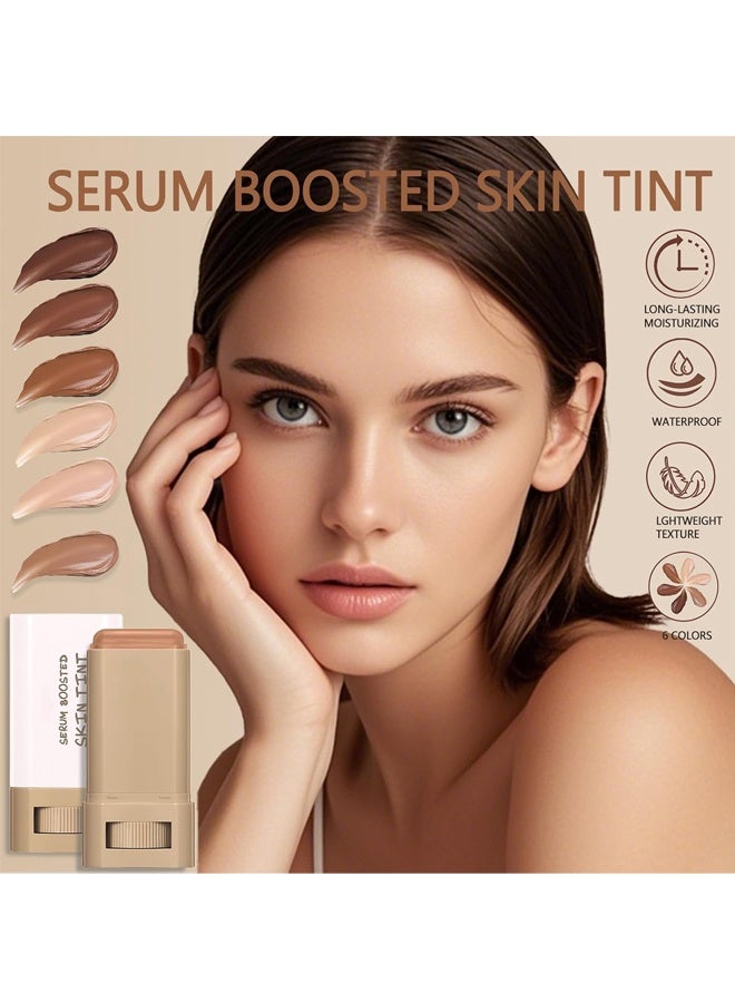 Meidián Serum Boosted Skin Tint Solid Tinted Moisturizing Serum Foundation Stick, buildable Medium-to-Full Coverage Contour Stick for Face Makeup #06 - Image 5