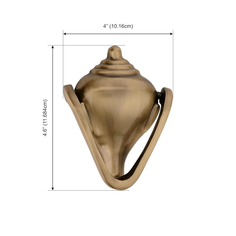 DEVDECOR Antique Brass Ring Door Knocker – Vintage Round Handle with Textured Grip for Main Door, Gate, or Cabinet – Classic Decorative Hardware (4.6x4 inch) - Image 2