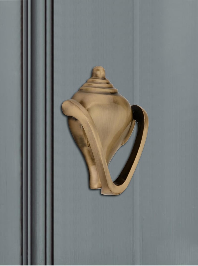 DEVDECOR Antique Brass Ring Door Knocker – Vintage Round Handle with Textured Grip for Main Door, Gate, or Cabinet – Classic Decorative Hardware (4.6x4 inch) - Image 5