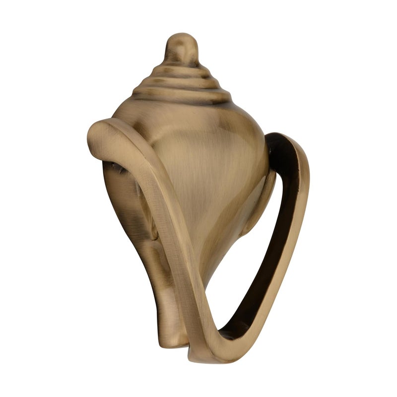 DEVDECOR Antique Brass Ring Door Knocker – Vintage Round Handle with Textured Grip for Main Door, Gate, or Cabinet – Classic Decorative Hardware (4.6x4 inch) - Image 3